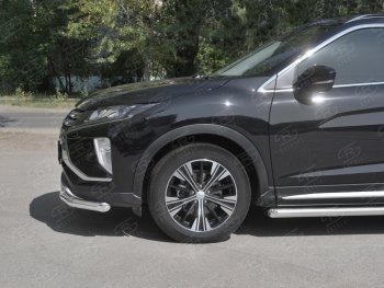 15 299 р. Защита переднего бампера (Ø63 мм, нержавейка) SLITKOFF Mitsubishi Eclipse Cross GK дорестайлинг (2017-2021)  с доставкой в г. Майкоп. Увеличить фотографию 3
