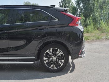 14 399 р. Защита заднего бампера (Ø63 мм, нержавейка) SLITKOFF Mitsubishi Eclipse Cross GK дорестайлинг (2017-2021)  с доставкой в г. Майкоп. Увеличить фотографию 3