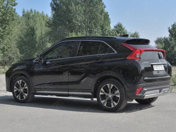 12 999 р. Защита заднего бампера (Ø75х42 мм, нержавейка) Russtal Mitsubishi Eclipse Cross GK дорестайлинг (2017-2021)  с доставкой в г. Майкоп. Увеличить фотографию 2