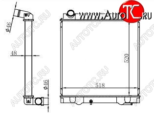 11 999 р. Радиатор двигателя (пластинчатый, МКПП) SAT Mitsubishi Fuso Canter (2002-2025)  с доставкой в г. Майкоп