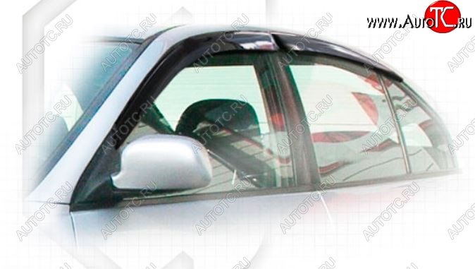 1 999 р. Дефлектора окон CA-Plastiс Mitsubishi Galant 8  дорестайлинг седан (1996-1998) (Classic полупрозрачный, Без хром.молдинга)  с доставкой в г. Майкоп