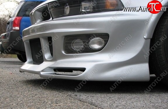 9 299 р. Передний бампер DOLPHIN Mitsubishi Galant 8  дорестайлинг седан (1996-1998) (Неокрашенный)  с доставкой в г. Майкоп