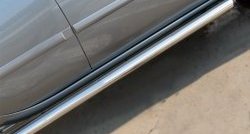 77 999 р. Защита порогов из круглой трубы диаметром 76 мм Russtal Mitsubishi L200 5 KK,KL дорестайлинг (2015-2019) (Защита порогов с со скосами на торцах (вариант 1))  с доставкой в г. Майкоп. Увеличить фотографию 5