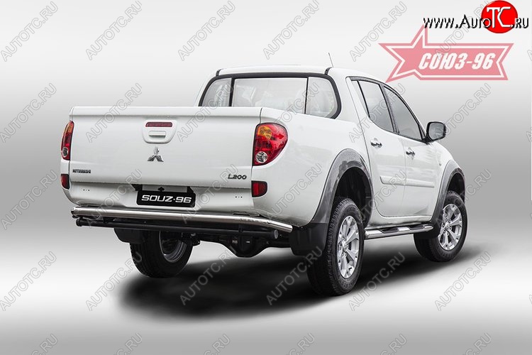 9 809 р. Одинарная защита заднего бампера d60 Souz-96 Mitsubishi L200 5 KK,KL дорестайлинг (2015-2019)  с доставкой в г. Майкоп
