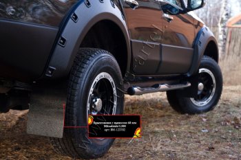 1 209 р. Задние брызговики с выносом 60 мм RA Mitsubishi L200 5 KK,KL дорестайлинг (2015-2019)  с доставкой в г. Майкоп. Увеличить фотографию 3