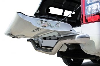 17 399 р. Защита заднего бампера Slitkoff (Ø 76 мм, без бампера)  Mitsubishi L200  5 KK,KL (2018-2022) рестайлинг (Нержавеющая сталь)  с доставкой в г. Майкоп. Увеличить фотографию 3