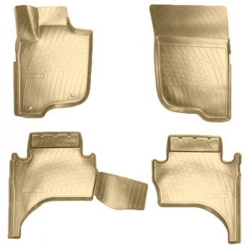 Коврики салона Norplast Unidec Mitsubishi L200  5 KK,KL (2015-2022) дорестайлинг, рестайлинг (Цвет: бежевый)