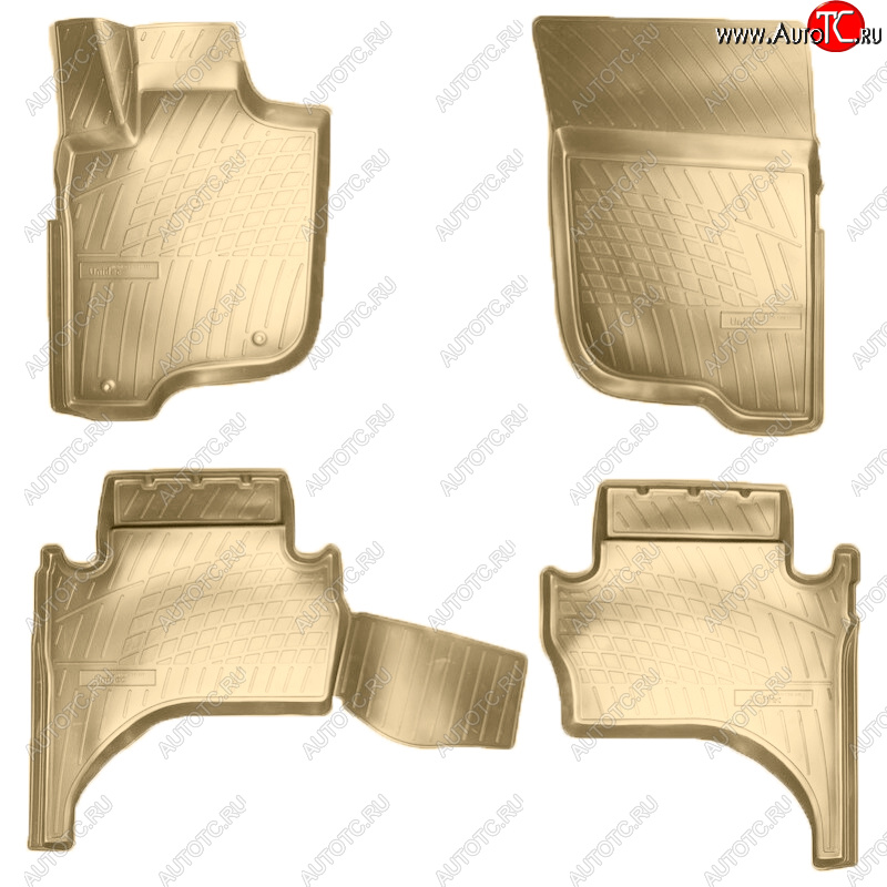 3 179 р. Коврики салона Norplast Unidec  Mitsubishi L200  5 KK,KL (2015-2022) дорестайлинг, рестайлинг (Цвет: бежевый)  с доставкой в г. Майкоп