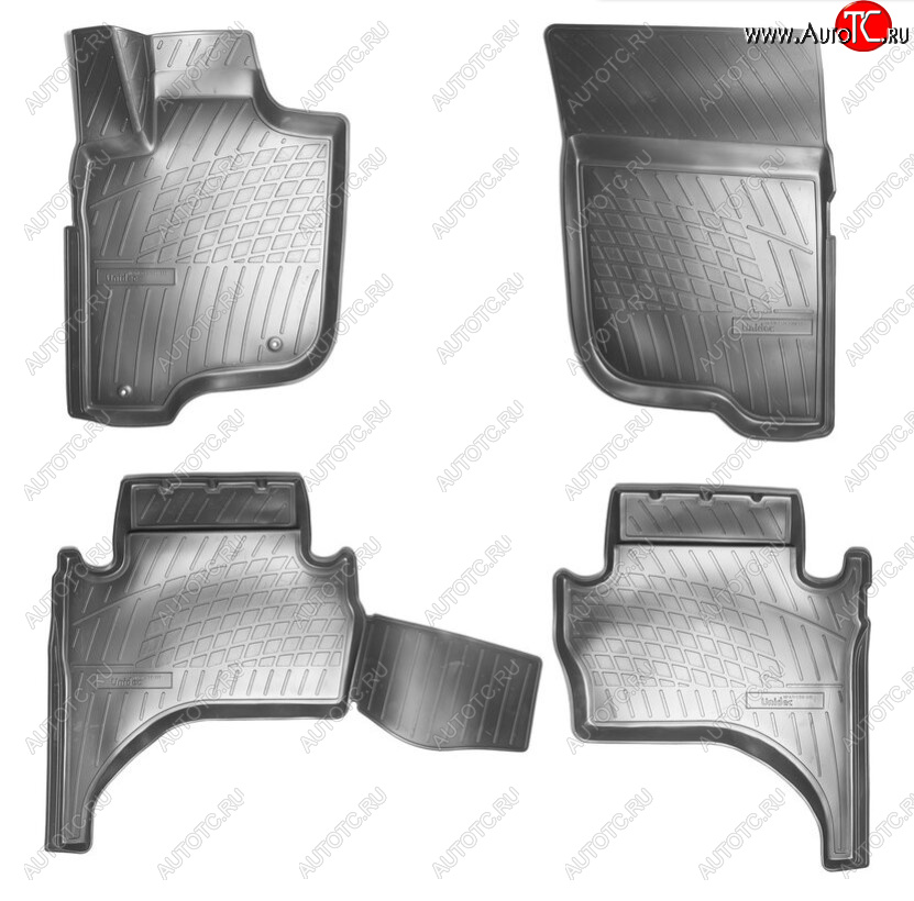 2 459 р. Комплект ковриков в салон Norplast  Mitsubishi L200  5 KK,KL (2015-2019) дорестайлинг (Цвет: черный)  с доставкой в г. Майкоп