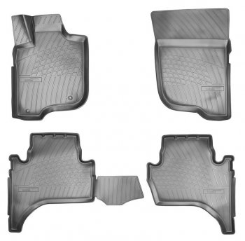 Комплект ковриков в салон Norplast Unidec Mitsubishi L200 5 KK,KL рестайлинг (2018-2022) (Цвет: черный)