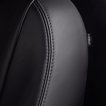 9 449 р. Чехлы для сидений Lord Autofashion Турин Ромб (экокожа, сплошная спинка, подлокотник, 2 П- и 1 Г-образных подголовника)  Mitsubishi L200 ( 4,  5 KK,KL) (2006-2022)  дорестайлинг, рестайлинг (Черный, вставка черная, строчка черная)  с доставкой в г. Майкоп. Увеличить фотографию 5