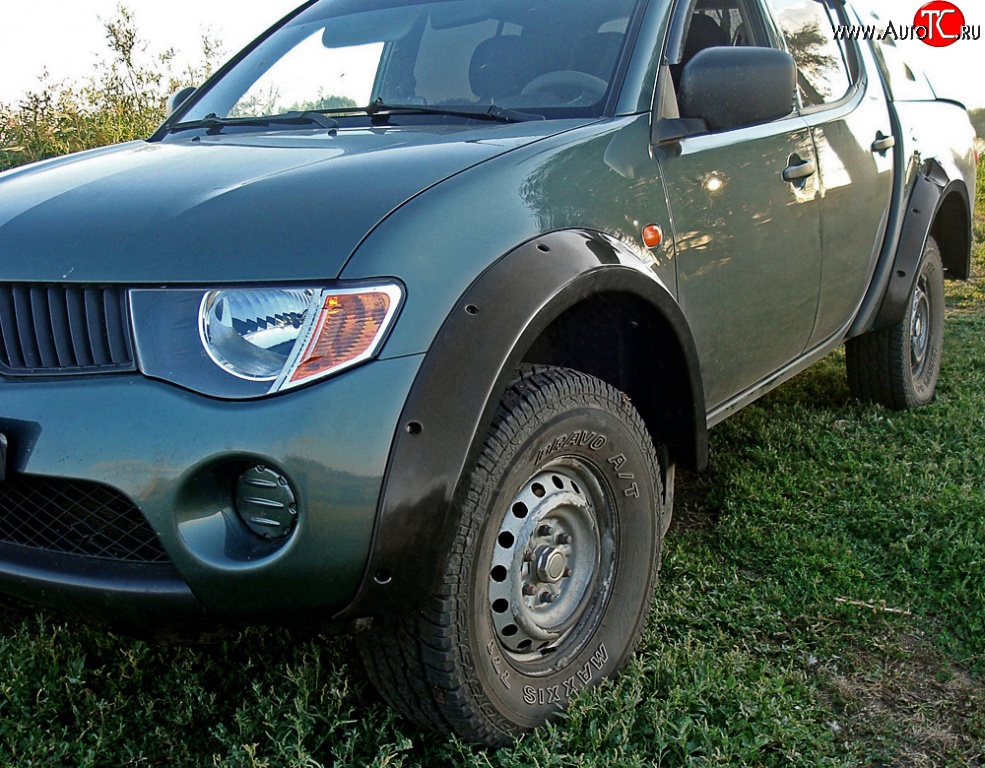 14 799 р. Расширители арок RA (комплект, 90 мм, Standart) Mitsubishi L200 5 KK,KL рестайлинг (2018-2022) (Поверхность шагрень)  с доставкой в г. Майкоп