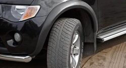 7 599 р. Комплект накладок на колёсные арки RA с выносом 50 мм Single Cab Mitsubishi L200 5 KK,KL рестайлинг (2018-2022) (Комплект на 4 арки, Поверхность глянец (под окраску), Неокрашенный)  с доставкой в г. Майкоп. Увеличить фотографию 3