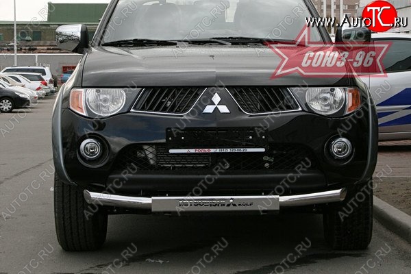 16 919 р. Защита переднего бампера одинарная Souz-96 (d76) Mitsubishi L200 4  дорестайлинг (2006-2014)  с доставкой в г. Майкоп