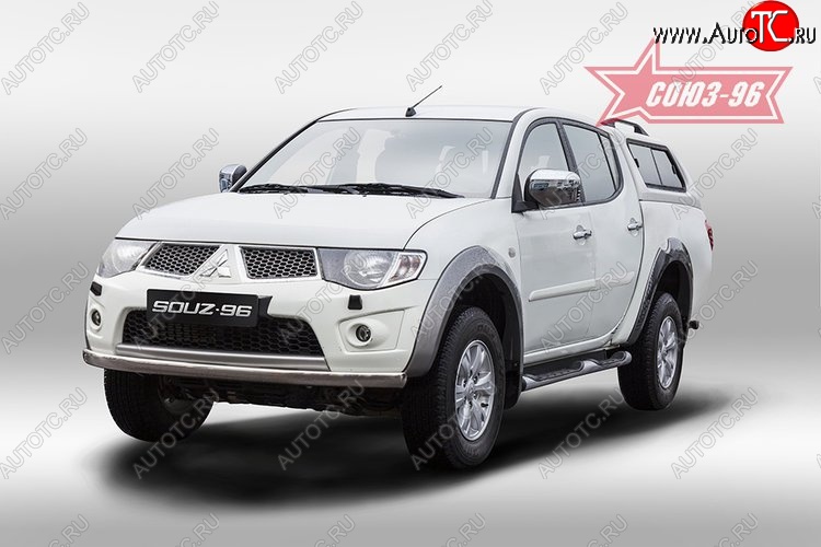 13 904 р. Овальная защита переднего бампера (d75х42) Souz-96 Mitsubishi L200 4  дорестайлинг (2006-2014)  с доставкой в г. Майкоп