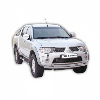 Защита переднего бампера ТехноСфера (Техно Сфера) Mitsubishi L200  4 (2006-2014)  дорестайлинг