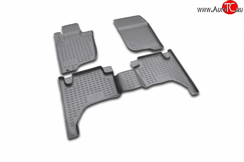 1 709 р. Коврики в салон Element 4 шт. (полиуретан) Mitsubishi L200 5 KK,KL рестайлинг (2018-2022)  с доставкой в г. Майкоп