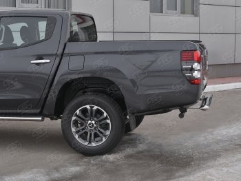 27 699 р. Защита заднего бампера (Ø120x60 мм с проступью, нержавейка) SLITKOFF  Mitsubishi L200  5 KK,KL (2018-2022) рестайлинг  с доставкой в г. Майкоп. Увеличить фотографию 3