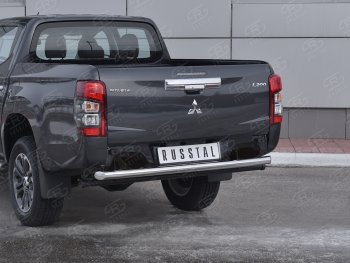 19 999 р. Защита заднего бампера (Ø63 мм, нержавейка) RUSSTAL  Mitsubishi L200  5 KK,KL (2018-2022) рестайлинг  с доставкой в г. Майкоп. Увеличить фотографию 2