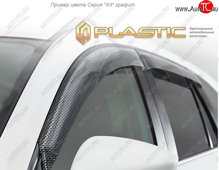 2 299 р. Дефлектора окон CA-Plastic  Mitsubishi L200  5 KK,KL (2018-2022) рестайлинг (Серия Арт графит, Без хром. молдинга)  с доставкой в г. Майкоп