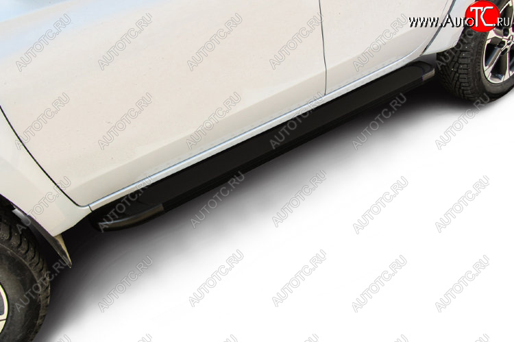 13 349 р. Пороги алюминиевые Slitkoff  Mitsubishi L200  5 KK,KL (2018-2022) рестайлинг (Optima Black )  с доставкой в г. Майкоп