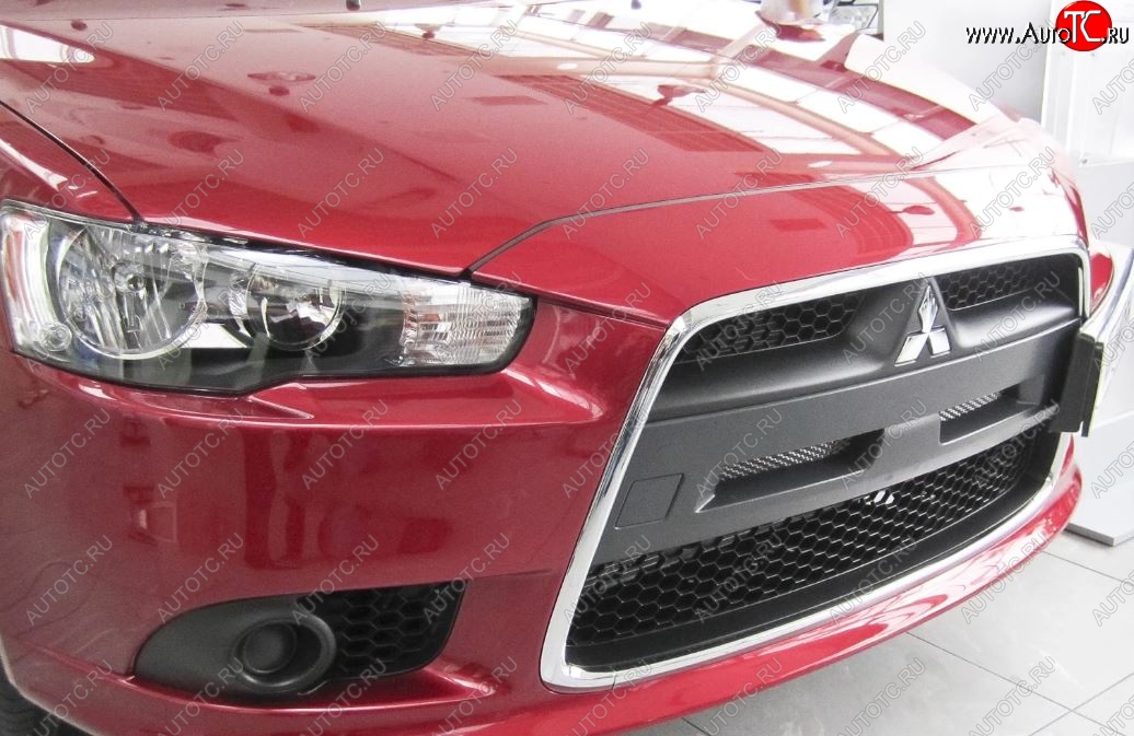 2 199 р. Воздуховоды радиатора в передний бампер Квадрат Mitsubishi Lancer 10 CY седан рестайлинг (2011-2017) (Неокрашенные)  с доставкой в г. Майкоп