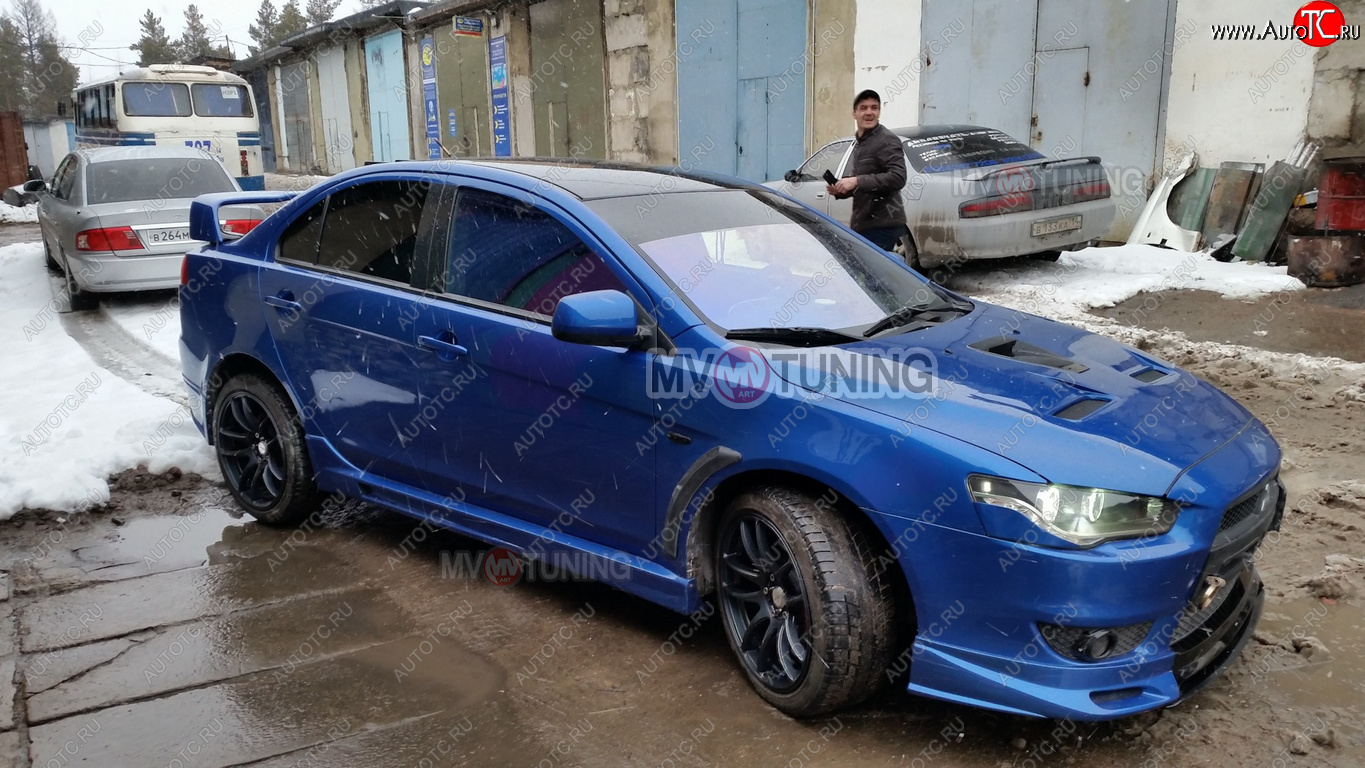 10 899 р. Пороги накладки RPM Mitsubishi Lancer 10 CY седан дорестайлинг (2007-2010) (Неокрашенные)  с доставкой в г. Майкоп