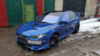 10 899 р. Пороги накладки RPM Mitsubishi Lancer 10 CY седан дорестайлинг (2007-2010) (Неокрашенные)  с доставкой в г. Майкоп. Увеличить фотографию 2