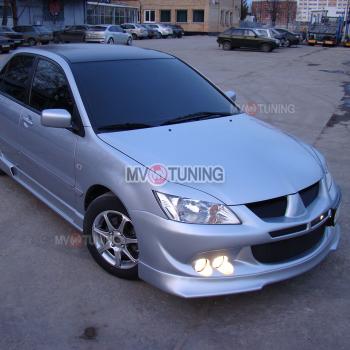 1 149 р. Реснички на фары var №1 (узкие) Mitsubishi Lancer 9 CS седан 1-ый рестайлинг (2003-2005) (Неокрашенные)  с доставкой в г. Майкоп. Увеличить фотографию 2