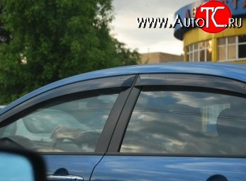 999 р. Комплект дефлекторов окон (ветровиков) 4 шт. (седан) Russtal Mitsubishi Lancer 9 CS седан 1-ый рестайлинг (2003-2005)  с доставкой в г. Майкоп