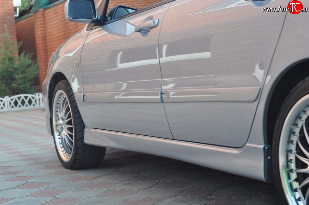 3 899 р. Пороги накладки Сток 2л Mitsubishi Lancer 9 CS седан 2-ой рестайлинг (2005-2009) (Неокрашенные)  с доставкой в г. Майкоп