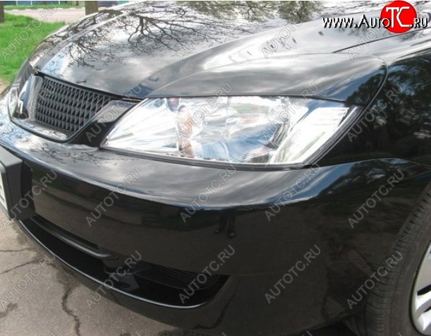 1 599 р. Широкие реснички на фары CT v2 Mitsubishi Lancer 9 CS седан 1-ый рестайлинг (2003-2005) (Неокрашенные)  с доставкой в г. Майкоп