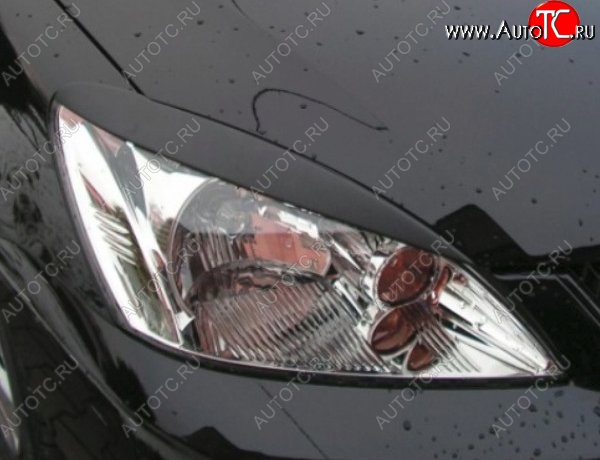 1 599 р. Узкие реснички на фары CT Mitsubishi Lancer 9 CS седан 2-ой рестайлинг (2005-2009) (Неокрашенные)  с доставкой в г. Майкоп