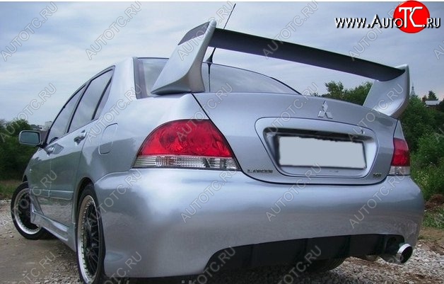 10 949 р. Задний бампер Rallyart Mitsubishi Lancer 9 CS седан 2-ой рестайлинг (2005-2009) (Неокрашенный)  с доставкой в г. Майкоп