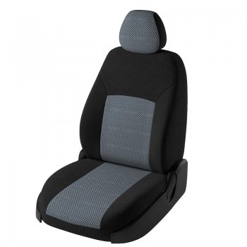 Чехлы для сидений Дублин (жаккард) Mitsubishi Lancer 9 CS седан 1-ый рестайлинг (2003-2005) (Черный, вставка Стежок серый)