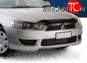 3 499 р. Дефлектор капота NovLine (короткий) Mitsubishi Lancer 10 CY хэтчбек 5 дв рестайлинг (2011-2017)  с доставкой в г. Майкоп