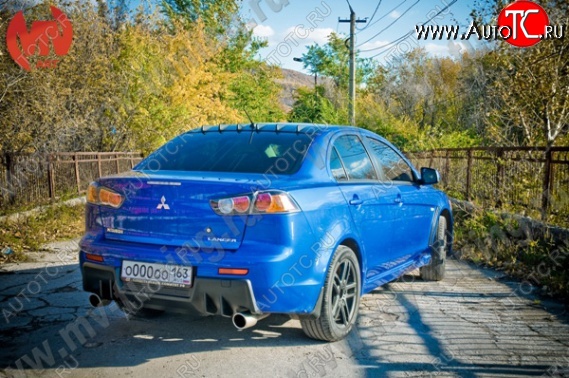 1 649 р. Козырёк на заднее стекло Zodiak Generator (6 зубьев)  Mitsubishi Lancer  10 CY (2007-2017) седан дорестайлинг, седан рестайлинг (Неокрашенный)  с доставкой в г. Майкоп
