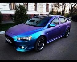3 699 р. Пороги накладки Сток 2л  Mitsubishi Lancer  10 CY (2007-2017) седан дорестайлинг, хэтчбэк дорестайлинг, седан рестайлинг, хэтчбек 5 дв рестайлинг (Неокрашенные)  с доставкой в г. Майкоп. Увеличить фотографию 3