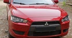 549 р. Реснички на фары RA Mitsubishi Lancer 10 CY хэтчбек 5 дв рестайлинг (2011-2017) (Неокрашенные)  с доставкой в г. Майкоп. Увеличить фотографию 7