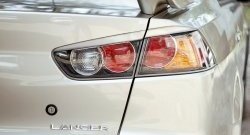 719 р. Реснички на фонари RA Mitsubishi Lancer 10 CY седан рестайлинг (2011-2017) (Неокрашенные)  с доставкой в г. Майкоп. Увеличить фотографию 3