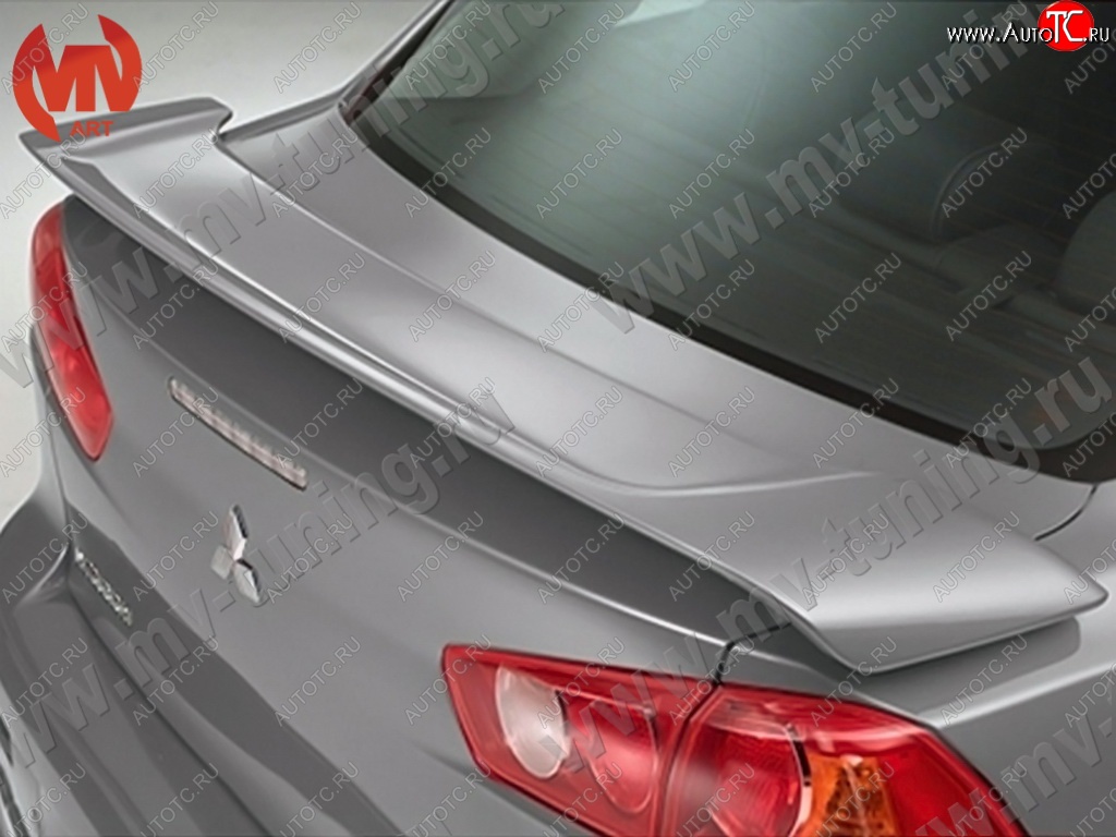 5 999 р. Спойлер MV tuning (2.0 var №2)  Mitsubishi Lancer  10 CY (2007-2017) седан дорестайлинг, седан рестайлинг (Неокрашенный)  с доставкой в г. Майкоп