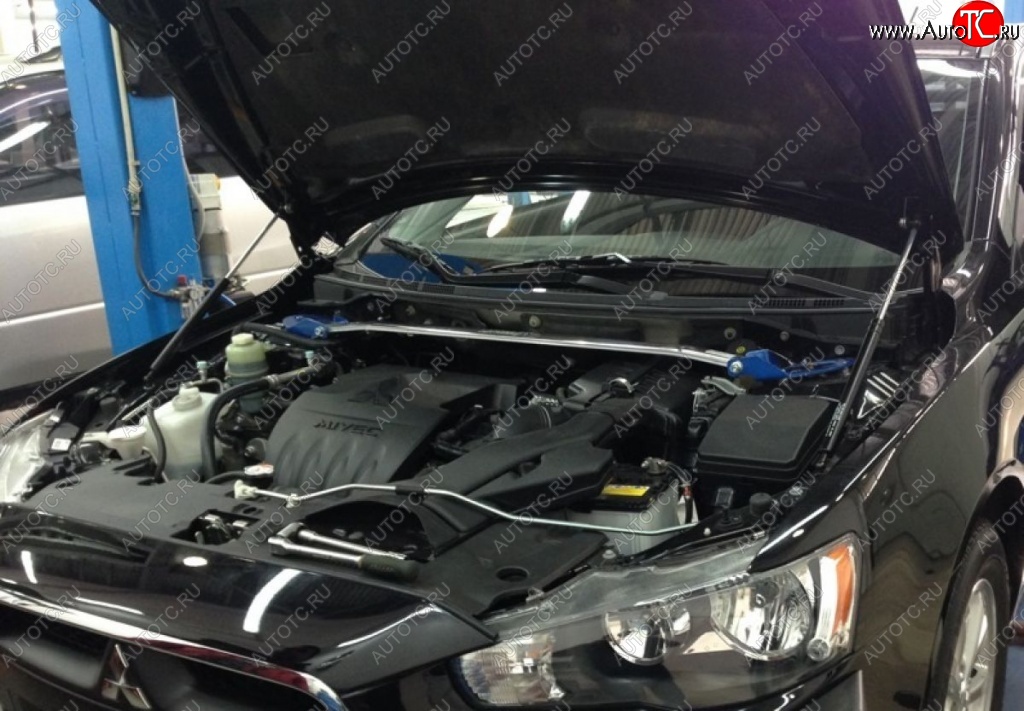 2 199 р. Газовые упоры капота (рестайлинг) Berkut Mitsubishi Lancer 10 CY хэтчбэк дорестайлинг (2007-2010)  с доставкой в г. Майкоп