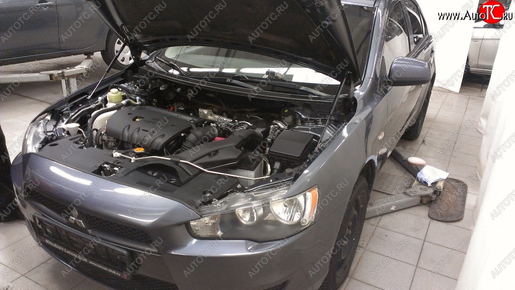 2 199 р. Газовые упоры капота Berkut Mitsubishi Lancer 10 CY седан дорестайлинг (2007-2010)  с доставкой в г. Майкоп