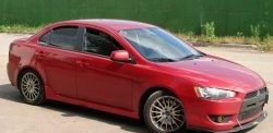 4 189 р. Пороги накладки Evo Mitsubishi Lancer 10 CY седан дорестайлинг (2007-2010) (Неокрашенные)  с доставкой в г. Майкоп. Увеличить фотографию 4