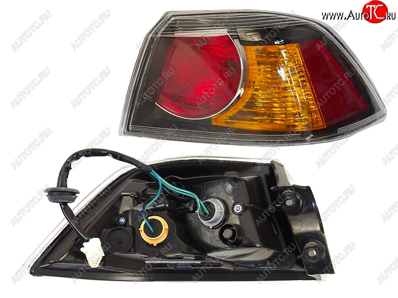 2 899 р. Правый задний фонарь SAT (черный) Mitsubishi Lancer 10 CY седан дорестайлинг (2007-2010)  с доставкой в г. Майкоп