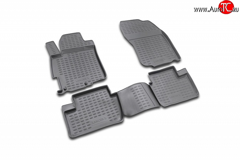 3 199 р. Коврики в салон Element 4 шт. (полиуретан) Mitsubishi Lancer 10 CY седан дорестайлинг (2007-2010)  с доставкой в г. Майкоп