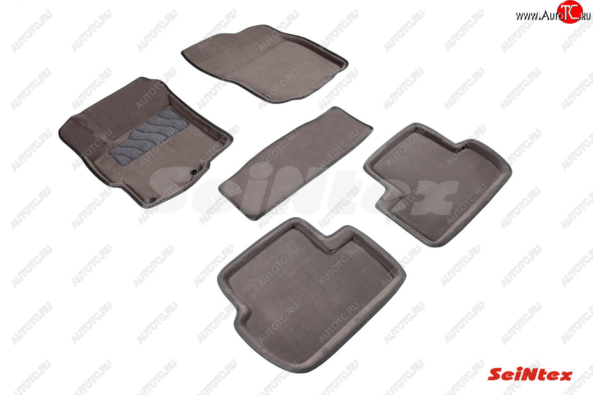 7 399 р. Комплект ковриков салона (текстиль, 3D) Seintex  Mitsubishi Lancer  10 CY (2007-2017) седан дорестайлинг, седан рестайлинг, хэтчбек 5 дв рестайлинг (серые)  с доставкой в г. Майкоп