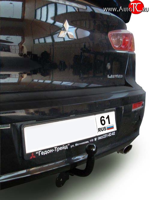 6 899 р. Фаркоп Лидер Плюс Mitsubishi Lancer 10 CY седан дорестайлинг (2007-2010) (Без электропакета)  с доставкой в г. Майкоп