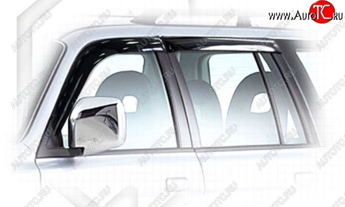2 079 р. Дефлектора окон CA-Plastiс Mitsubishi Montero Sport PA дорестайлинг (1996-2000) (Classic полупрозрачный, Без хром.молдинга)  с доставкой в г. Майкоп