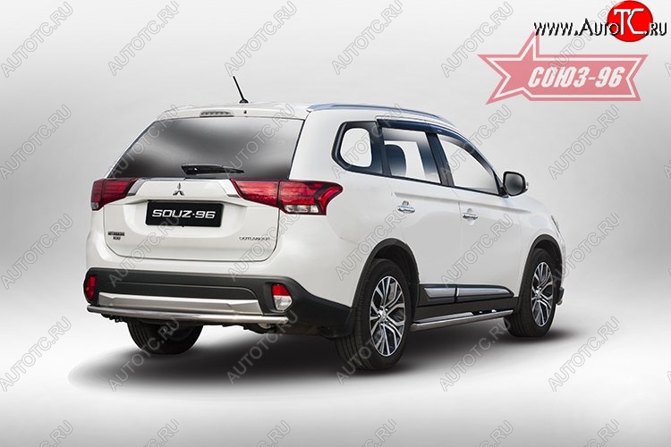 9 404 р. Защита заднего бампера Souz-96 (d42) Mitsubishi Outlander GF 2-ой рестайлинг (2015-2018)  с доставкой в г. Майкоп